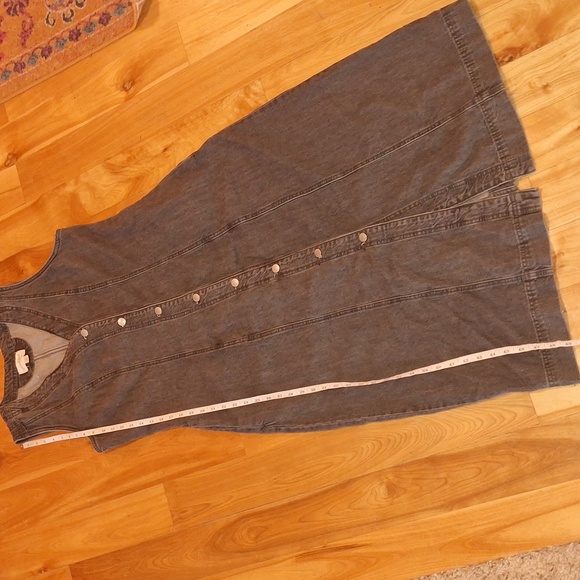 NWOT Universal Thread Sleeveless Denim Buttondown Midi Dress Plus Sz 14 Black - Picture 7 of 9